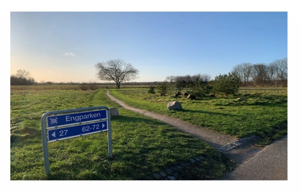 Vejskilt: Engparken