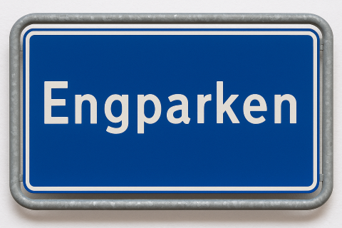 Vejskilt: Engparken